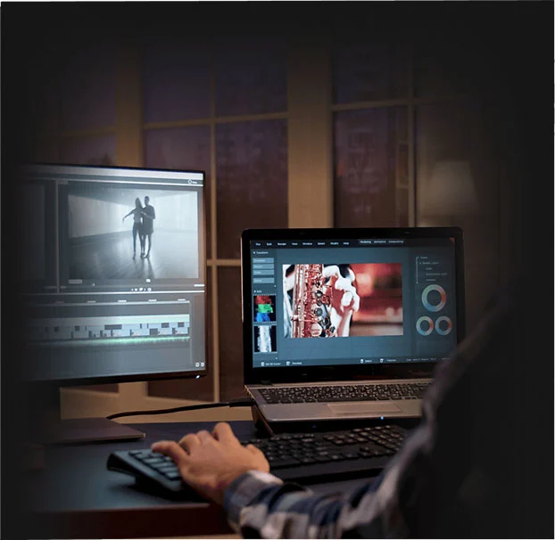 Audio mixing and post-production timeline for corporate video editing in Calgary