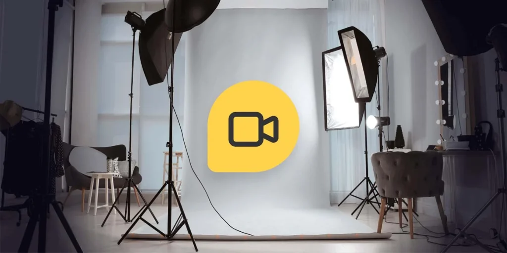 Three-point lighting diagram for filming training videos