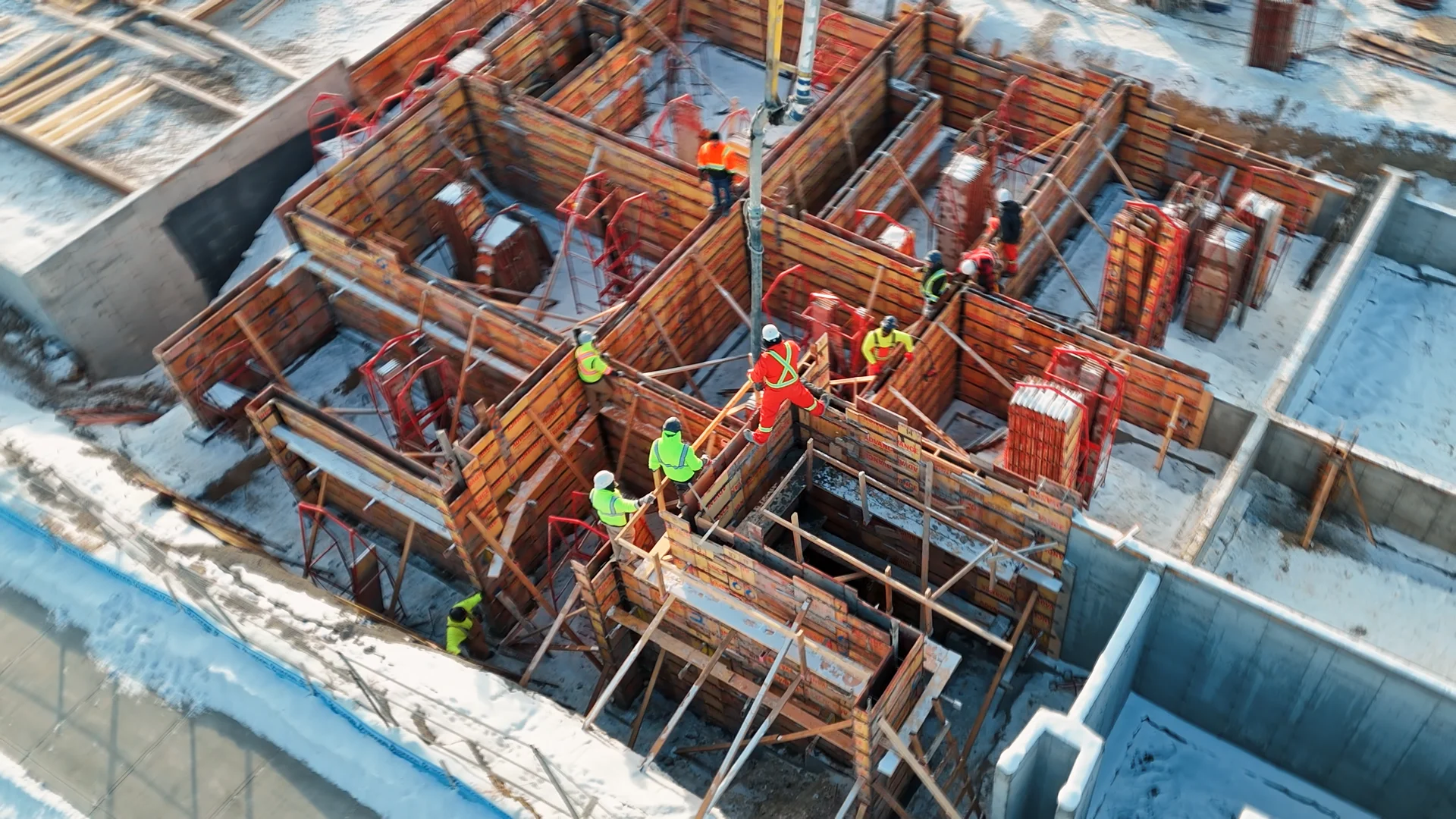 The Elliston Park parkade under construction by Feraform in Calgary