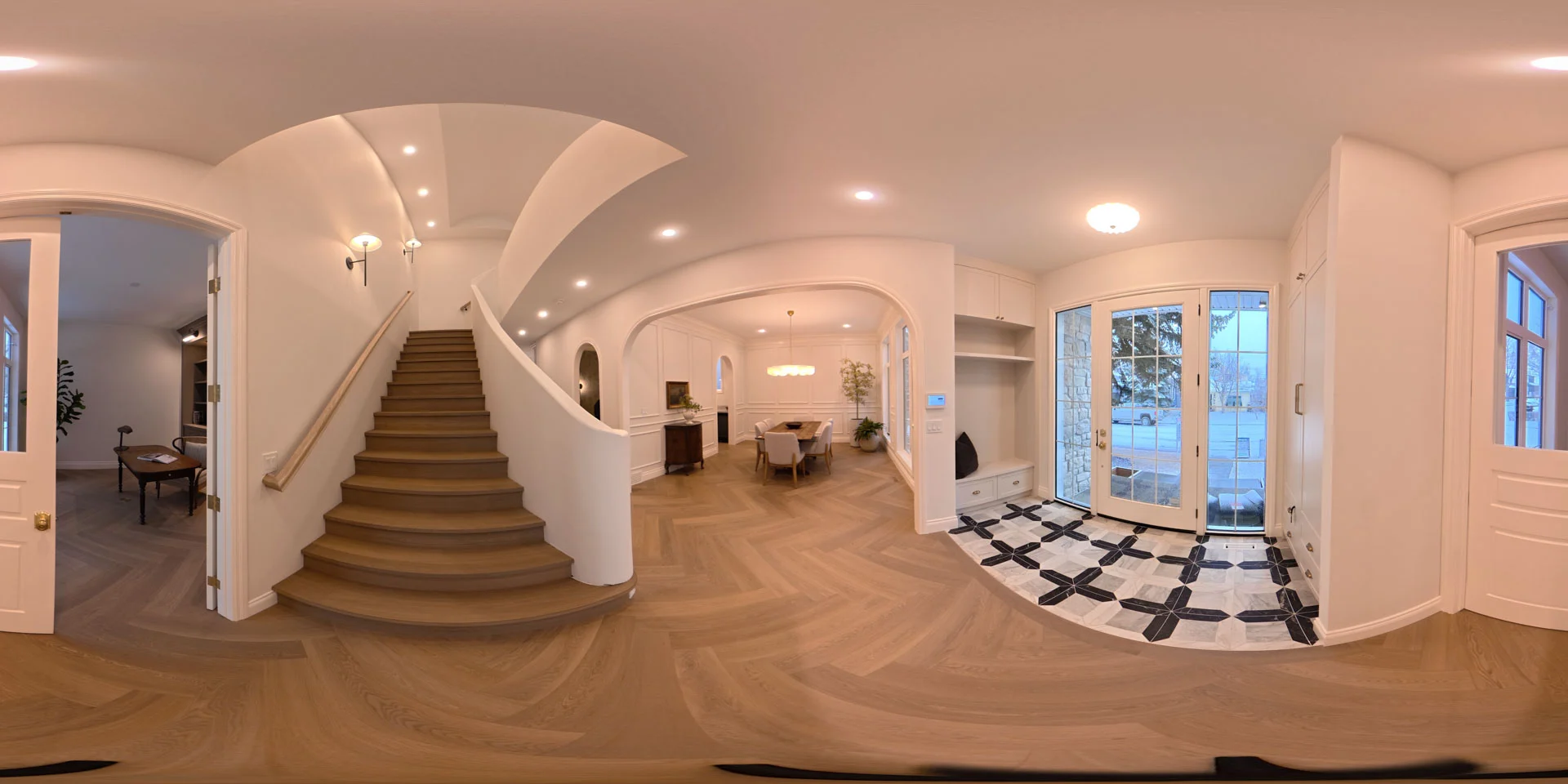 Interior finishing work in progress