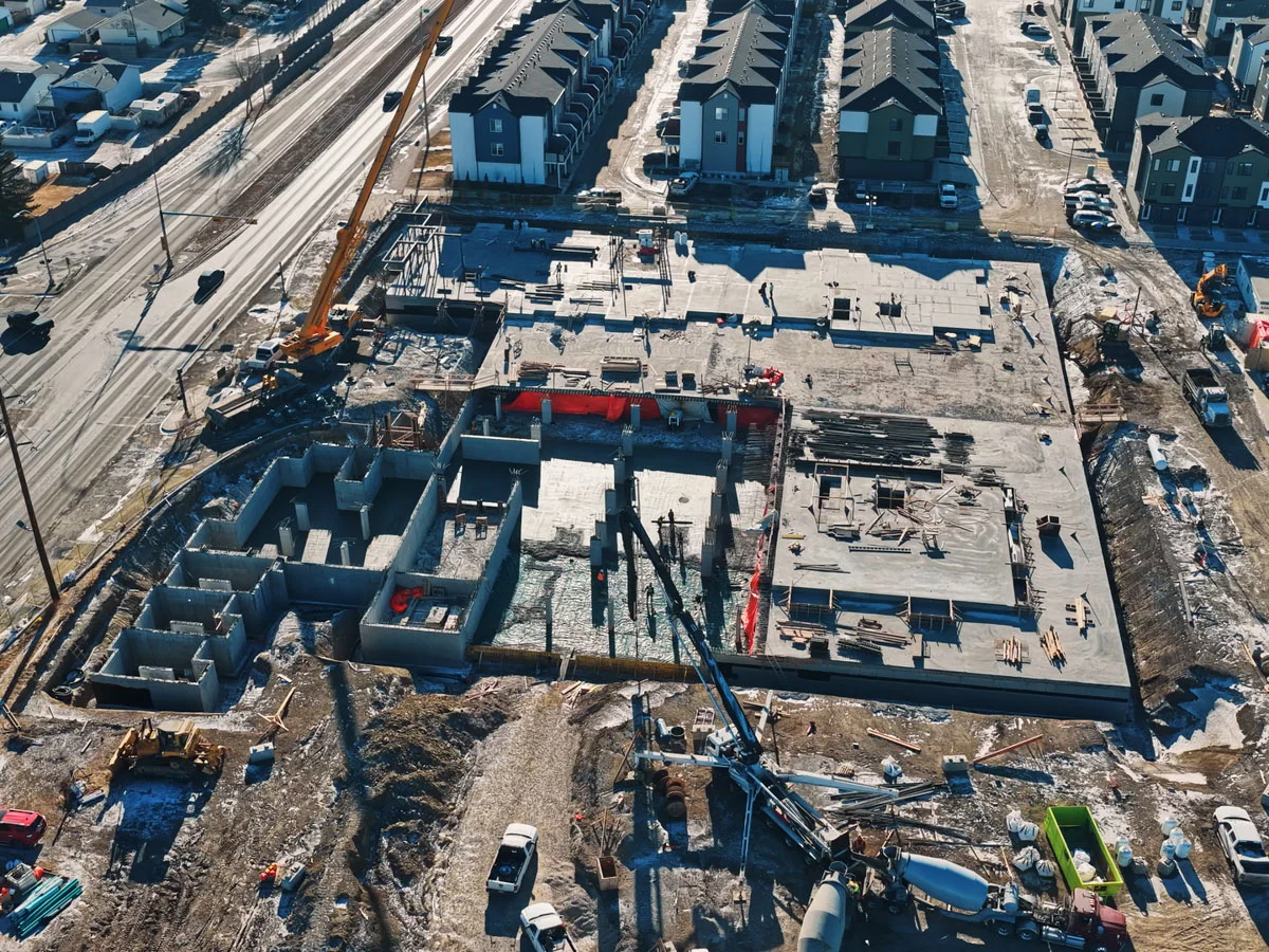 Feraform crew forming concrete on a Calgary site