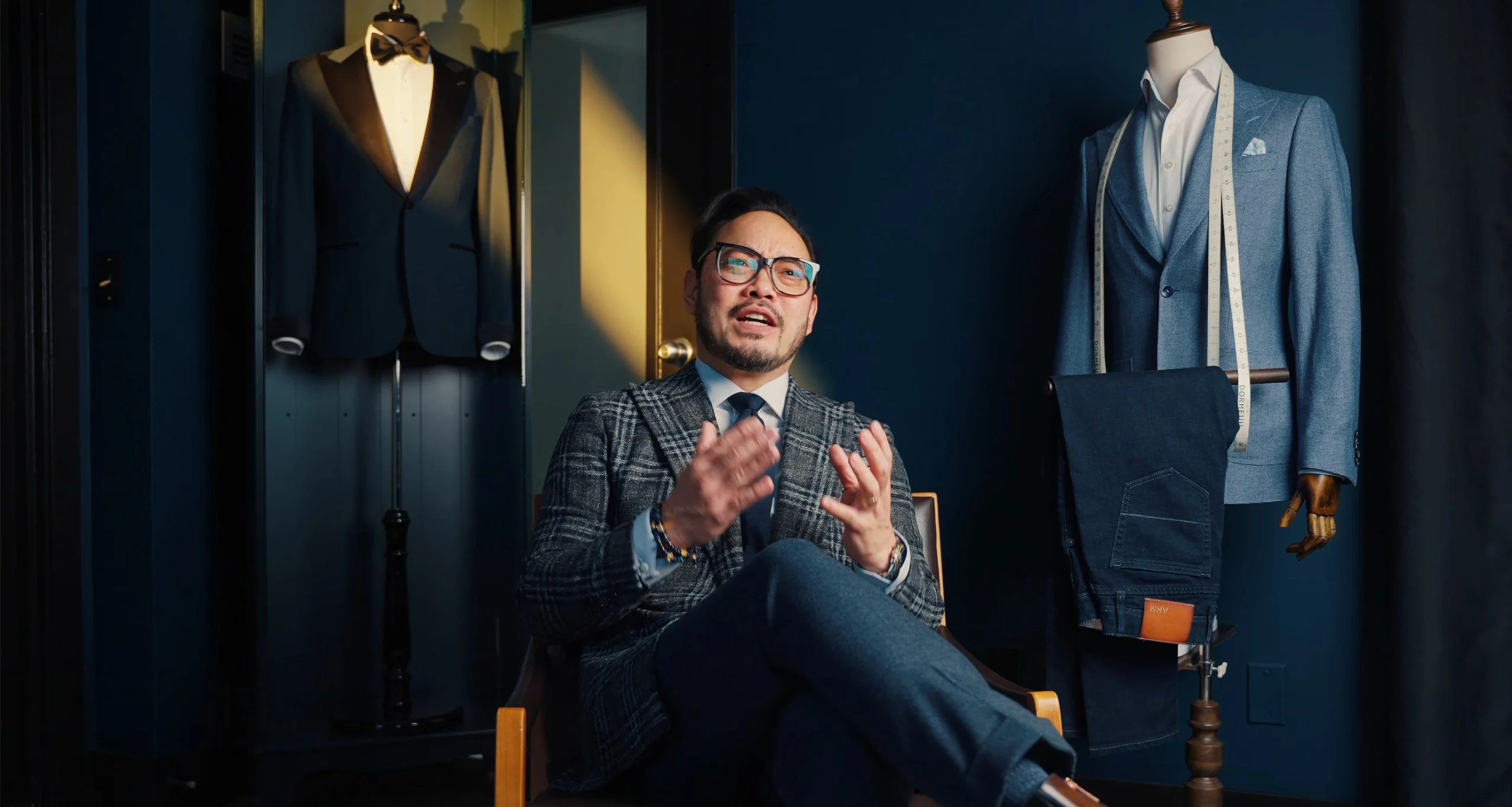 A Calgary company leader speaking to camera in a corporate film