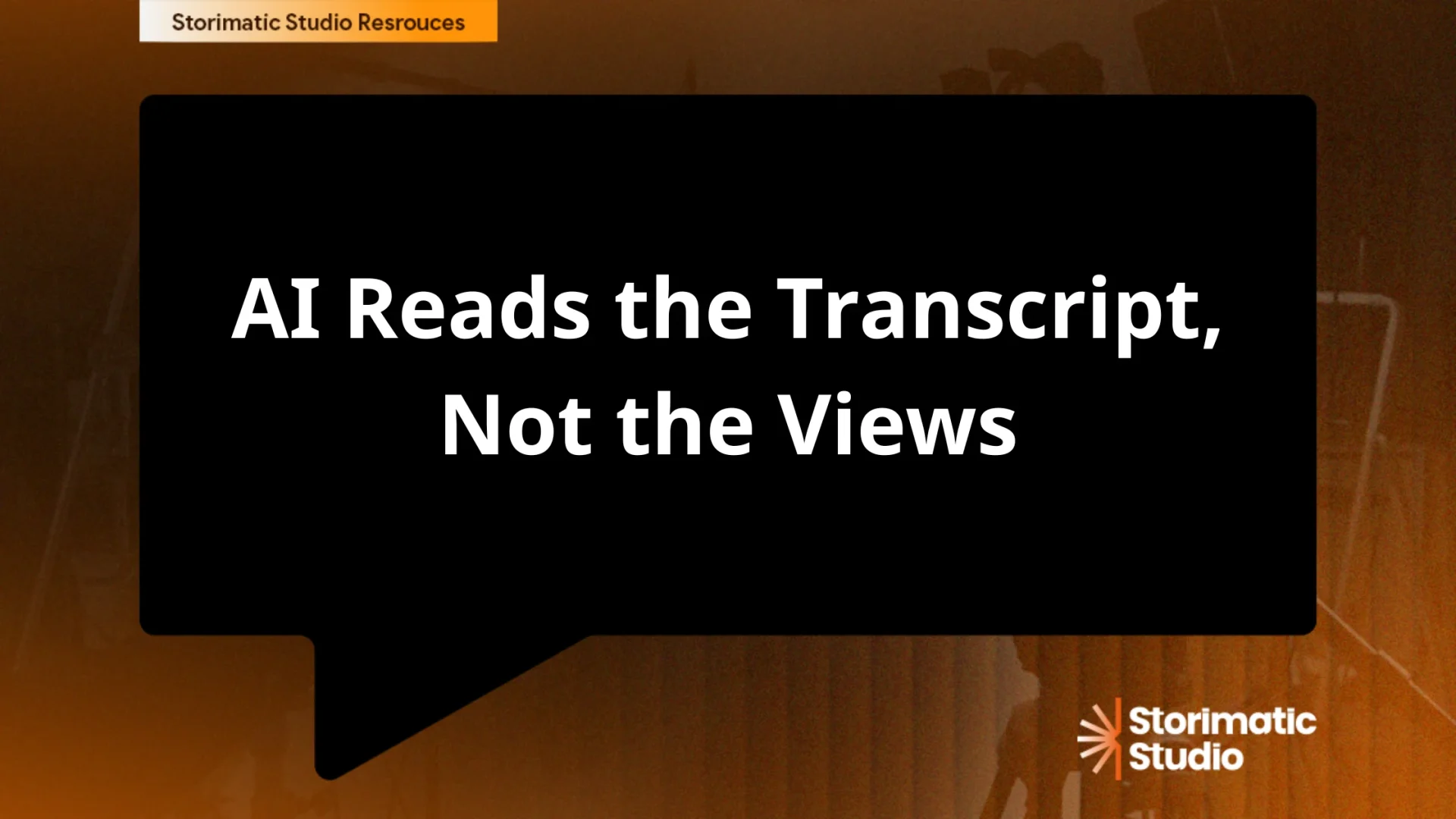 AI Reads the Transcript, Not the Views